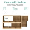 thumbnail image 4 of Best Choice Products 6-Cube Bookshelf, 13.5in Display Storage System, Organizer w/ Removable Back Panels - Light Oak, 4 of 9