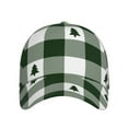 thumbnail image 2 of Balery Baseball Cap Adjustable Size for Running Workouts and Outdoor Activities All Seasons Dad Hat(Green White Lumberjack Plaid), 2 of 8