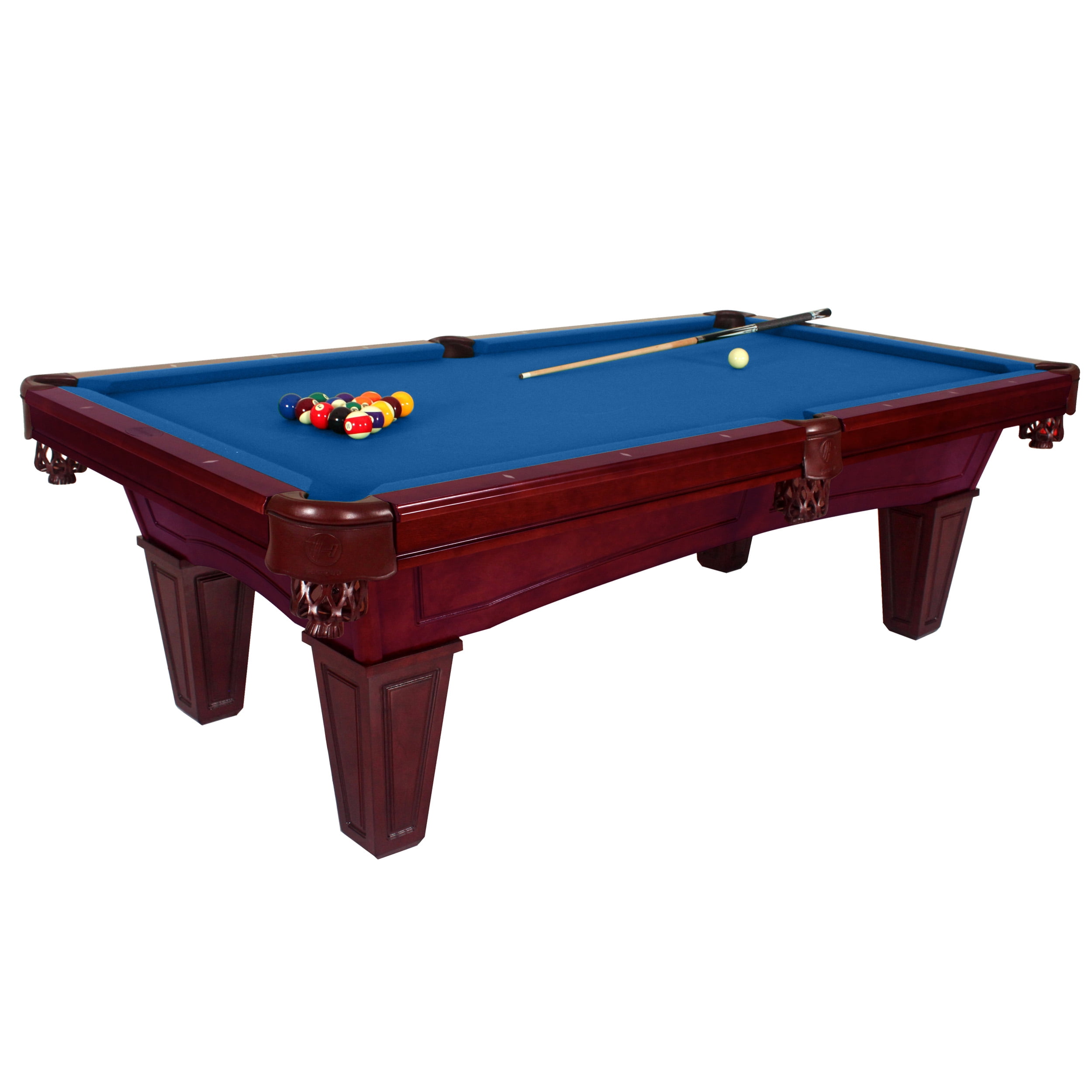 Harvil Toscana Black Cherry Slate Pool Table 8Foot with Blue Felt