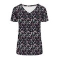 thumbnail image 5 of Summer Tops Viikei Womens Summer Short Sleeve Tunic Tops,Women's New Short-sleeved V-neck Pullover Casual Printed Fashion Top Multicolor S, 5 of 7