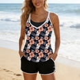 thumbnail image 5 of Fmbrln Tankini Swimsuits for Women with Boyshorts Two Piece Modest Bathing Suits Fashion Floral Print Swimwear Sets, 5 of 8