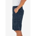thumbnail image 3 of Boulder Creek by KingSize Men's Big & Tall 12" Side Elastic Denim Cargo Shorts, 3 of 6