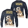 thumbnail image 3 of Happy New Year Pomeranian Welcome 2025 Balloon Firework Party All Over Print 3D Sweatshirt Unisex Merch Pom Dog Lover Gifts - 01014, 3 of 6