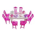 thumbnail image 1 of Decoración para casa de muñecas: sillas de comedor pequeñas, juego de comedor en miniatura, regalos de simulación, mini mesa de comedor, muebles de, 1 of 8