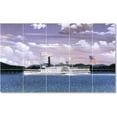 thumbnail image 1 of Ceramic Tile Mural-James Bard Ships Tile Mural Commercial Design. 40" w x 24" h using (15) 8 x 8 ceramic tiles, 1 of 3