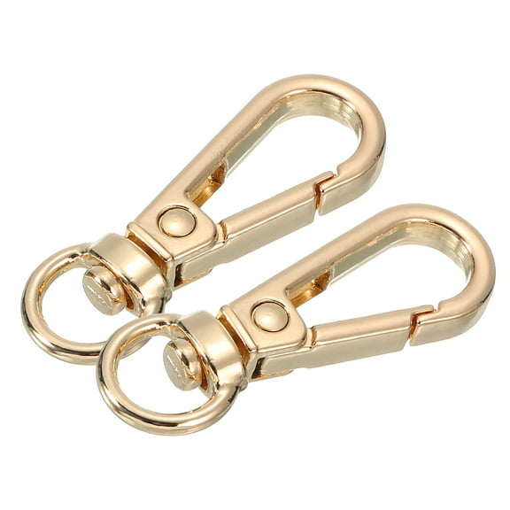 10Pcs Swivel Lobster Clasps, Zinc Alloy Classic Swivel Trigger Snap Hooks, Push Gate Snap Hook Bag Clips for Lanyard DIY Crafts Making (3/8", Gold)