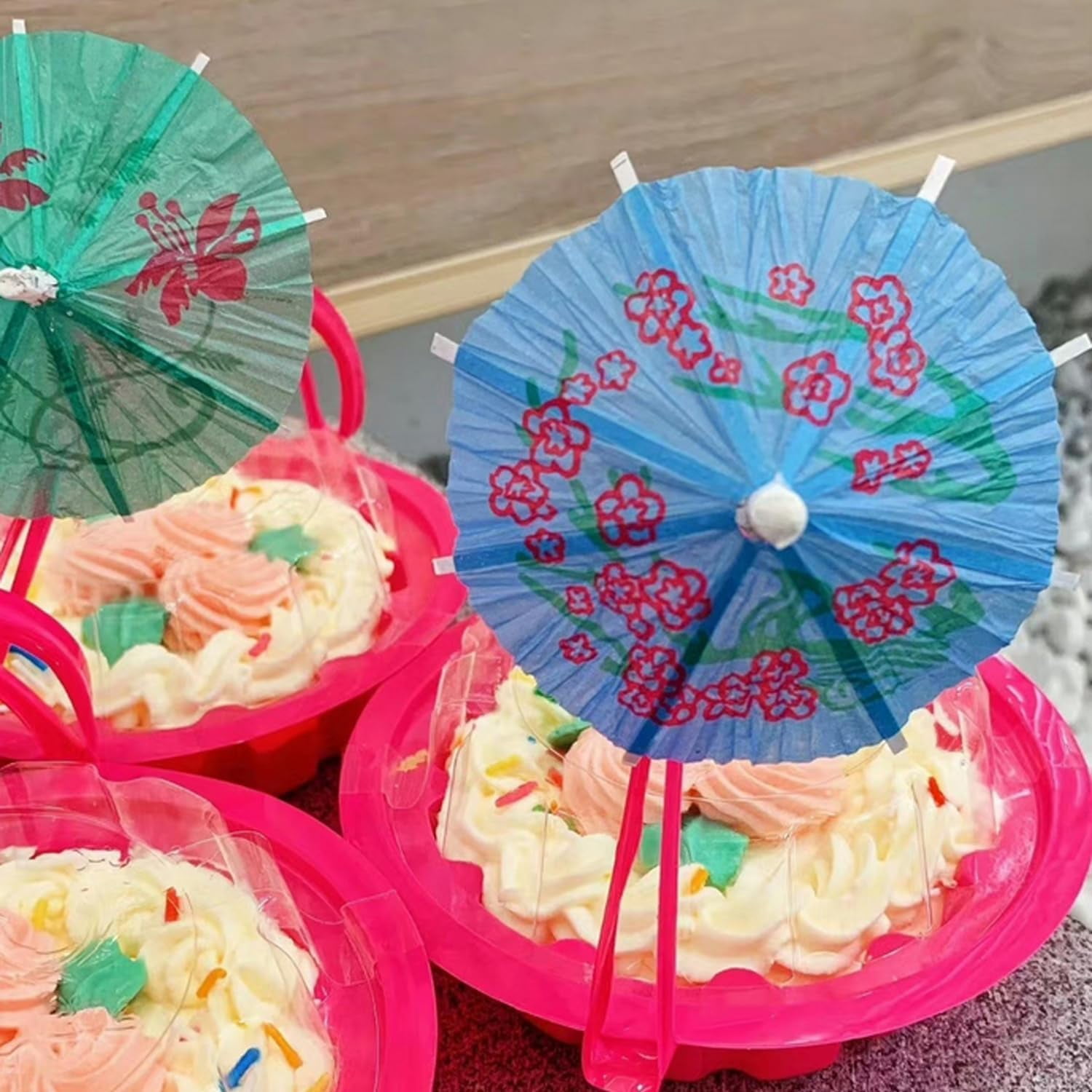 Drink Umbrellas Cocktail Picks, 152 Pcs Hawaiian Cocktail Umbrellas,Umbrella Cocktail Picks For Tiki Bars, Fruit Plate And Birthday Party, Assorted - View #8