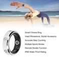 thumbnail image 4 of Smart Smart Ring with Inlaid Rhinestone IP68 Water Proof Fitness Tracker  Photo Taking Multiple Sports Modes Silver, 4 of 7