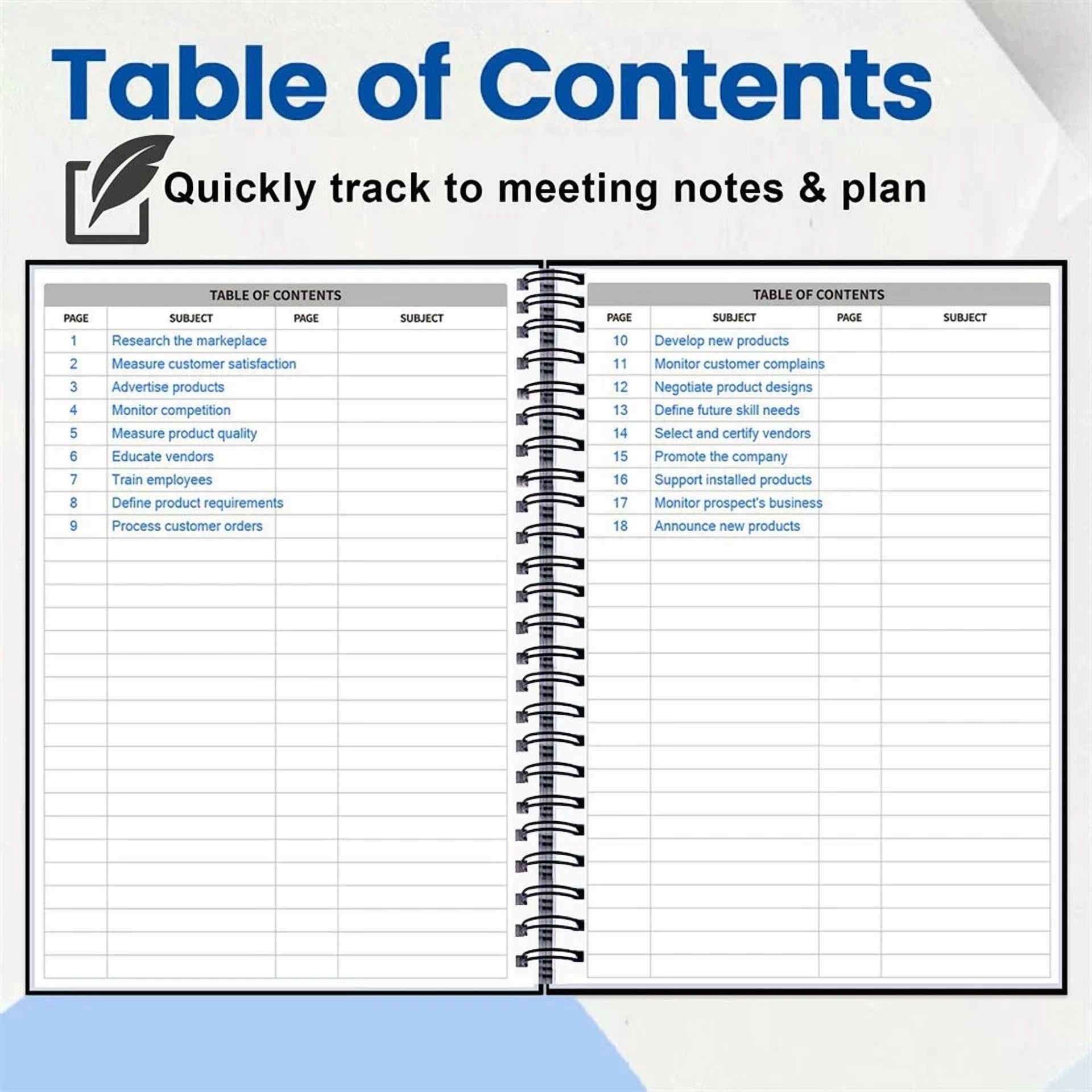 1 Pack B5 Professional Notebook Spiral Metting Notebook 7" X 10" 240 Pages Us