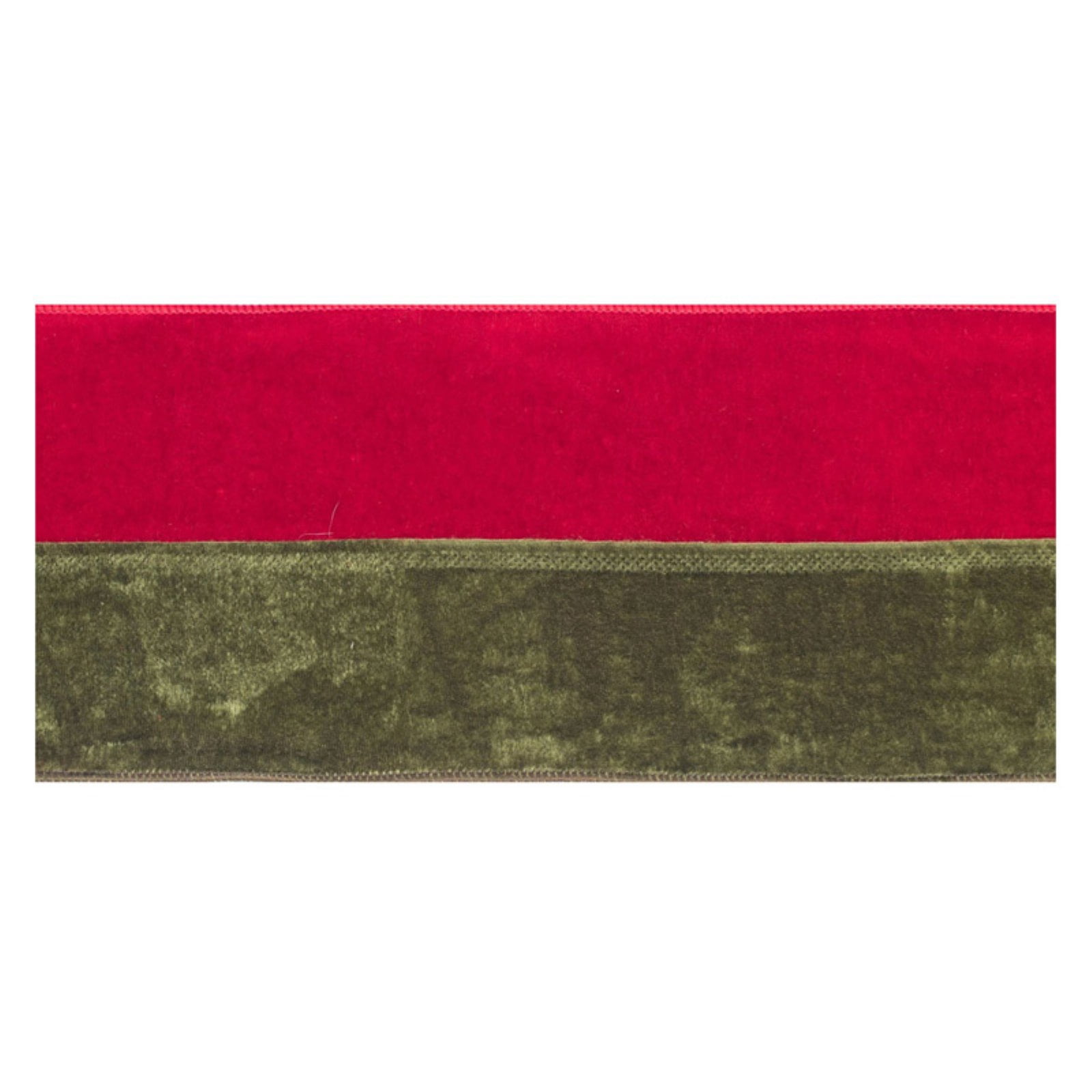 Vickerman 4" x 10yd Red/Green Velvet Ribbon