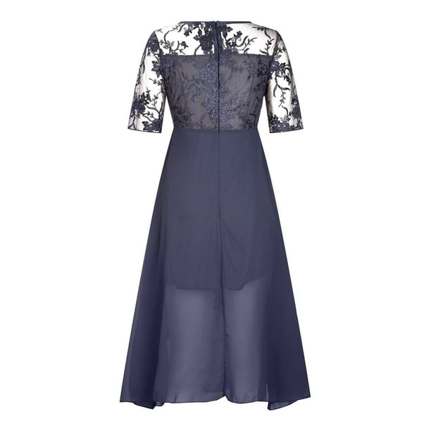 navy blue and lavender dress New inMaxi Ruffles Asymmetric Tea Dress Available in all sizes from 6 - 24 Price - 59,500 Length - 62 Color