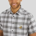 thumbnail image 6 of Men's Darius Rucker Collection by Fanatics Gray Minnesota Vikings Team Plaid Short Sleeve Full-Snap Shirt, 6 of 6