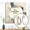 thumbnail image 3 of Designart "Abstract Shapes With Ivory Illusions" Abstract Shapes Square Mirror Wall Decor Modern - Large White Square Bathroom Mirror - Square Printed Wall Mirror Art, 3 of 5
