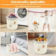 thumbnail image 4 of Threns Toy Storage Basket for Kid with Handle Foldable Woven Cotton Rope Thick Cute Storage Basket for Toy Clothes Blanket, 4 of 10