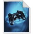 thumbnail image 2 of Gaming Blanket Gifts for Boys Teens Girls Men Women Christmas Birthday Blue Video Game Gamepad Decor Home Bedroom Living Room Kids Adults Soft Cozy Warm Plush Sherpa Throw 50"x60", 2 of 5