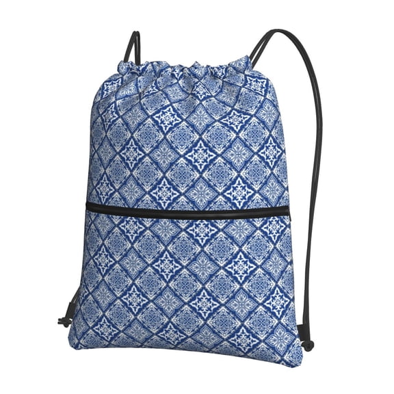 Xecao Stylized Flowers Vintage Boho for Drawstring Bags,Pull String Backpack Bags,String Bag Sackpack