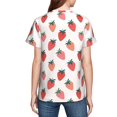 thumbnail image 7 of Wukai Hand Drawn Strawberry Youth Unisex Short Sleeve T-Shirt for Boys, Girls, Teens, and Kids-Small, 7 of 7