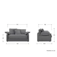 thumbnail image 3 of Sofá 2 cuerpos Liv Estilo Classic Chic Color Gris oscuro Gaia Herbs Liv, 3 of 6