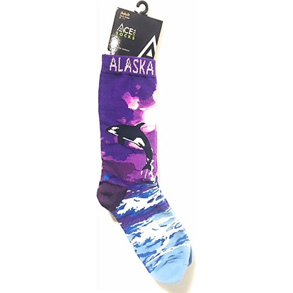 Arctic Circle Adult Socks Alaska Jumping Orca