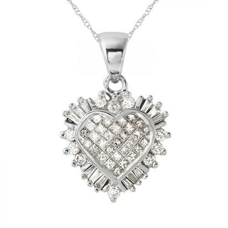Foreli 1.25CTW Diamond 14K White Gold Necklace