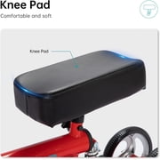 ELENKER Knee Scooter Steerable Deluxe Medical Knee Walkerfor Foot Injury Crutch Alternative Red