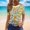 #Yellow, variant on Women's Crew Neck Short Sleeve Floral Print T Shirts,Loose Casual Summer Tees,Yellow,Women's Plus Size L