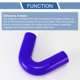 thumbnail image 4 of 1 Pcs 38mm/ 1.5" ID 120mm/4.72" Lenght 135 Degrees Blue Car Silicone Hose Coolant Hose Universal, 4 of 7