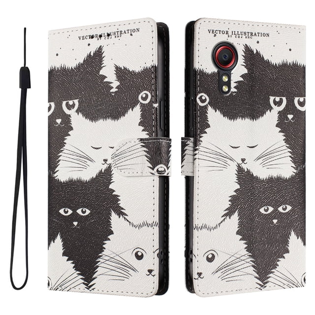 FOXDOCK Funda Tipo Cartera para Samsung Galaxy X Cover 5 con Soporte y Correa – Diseño de Patrones Lindos