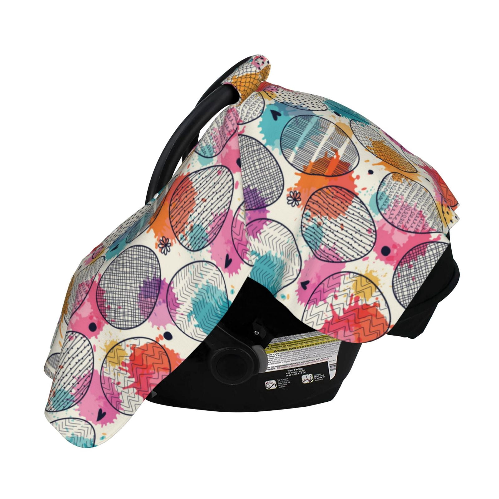 Naloa Easter Egg Baby Car Seat Cover, Breathable Baby Carrier Cover, Multiuse Baby Carrier Cover & Nursing Breastfeeding Cover