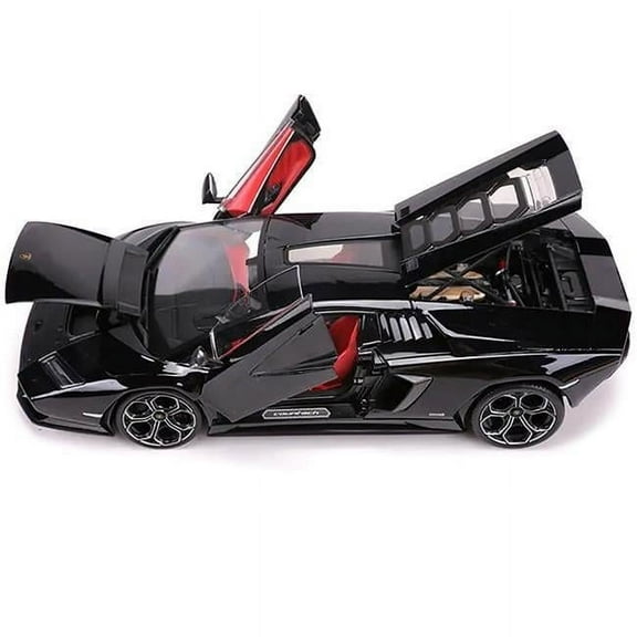 Lamborghini Countach LPI 800-4 Black with Red Interior "Special Edition" 1/18 Diecast Model Car by Maisto