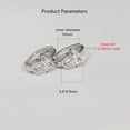 thumbnail image 6 of Cubic Zirconia Small Hoop Earrings 925 Sterling Silver Plated Hypoallergenic CZ Mouse Cute Cartilage Huggie Hoops for Women 16G Piercing Ear Stud, 6 of 6