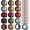 16 Colors Chrome, variant on 16 Jars Chrome Nail Powder Magic White Pearl Kit Mirror Effect Silver Metallic Holographic Dip Nail Powder Decoration Iridescent Aurora Mermaid Pigment