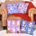 thumbnail image 4 of Dicasser - Juego de 4 fundas de cojín con diseño de conejo de Pascua, para decoración del hogar, 45,7 x 45,7 cm, 4 of 8