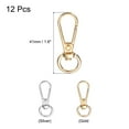 thumbnail image 2 of Uxcell Swivel Lobster Claw Clasps Keychain, Swivel Lanyards Trigger Snap Hook Strap Key Ring for Jewelry Making Gold 1.6", 2 of 6