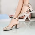 thumbnail image 6 of Aihuaihua Women's High Heel Ankle Strap Closed Toe Dress Shoes for Wedding Party Occasions, 6 of 8