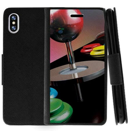TurtleArmor ? | For Apple iPhone X | Apple iPhone 10 [Wallet Case] Leather Cover with Flip Kickstand and Card Slots - (Best Joystick For X Plane 10)