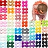 80 Pieces Baby Hair Clips 2 inches Hair Bows Fully Wrapped Swallowtail and Bowknot 2 Type Hair Accessories for Infant Toddler Baby Girls 40 Colors in Pairs