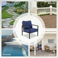 thumbnail image 3 of EAGLE PEAK Sunset Dune Patio Chairs Set of 2, Outdoor Dining Chairs, Steel Framed Wicker Chairs with Cushions,Beige, 3 of 10