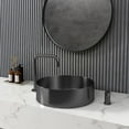 thumbnail image 6 of Eden Bath EB-SS001BK 15 in. Round Stainless Steel Vessel Sink with Drain in Black, 6 of 7