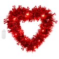 thumbnail image 4 of Corona iluminada con forma de corazón para el Día de San Valentín, adorno decorativo romántico de 11,8x11,8 pulgadas para fiesta de compromiso, , Luz Luz amarilla cálida, 4 of 8