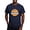 Navy, variant on - Detroit Express Men's Fitted T Shirt (Dark) - Men's Fitted T-Shirt