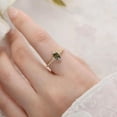 thumbnail image 2 of Vintage Peridot Engagement Ring Oval Ring Unique Gold Diamond Moissanite Ring Art Deco Birthstone Ring Promise Anniversary Ring, Green Ring, 2 of 3