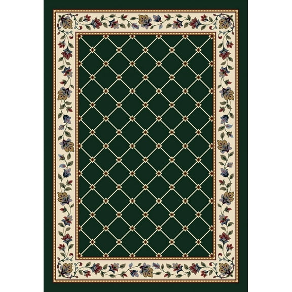 Milliken Signature Area Rug SYMPHONY EMERALD SOLID Symphony Emerald Solid 7' 7" x 7' 7" Round