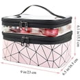 thumbnail image 4 of Makeup Bag,Travel Bag Essentials,Large Train Travel Toiletry Bag for Women Girls Gifts,Cosmetics Bag Case Storage,Travel Size Toiletries for Brush Jewelry Organizer Accessories(NewPink), 4 of 8
