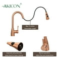 thumbnail image 5 of Akicon Kitchen Faucet with Single Level Handle and Pull Down Sprayer Antique Copper Copper Finish, 5 of 5
