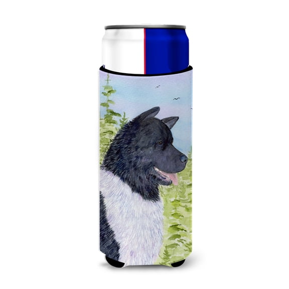 Caroline's Treasures SS8670MUK Akita Ultra Hugger for slim cans, Slim Can, multicolor