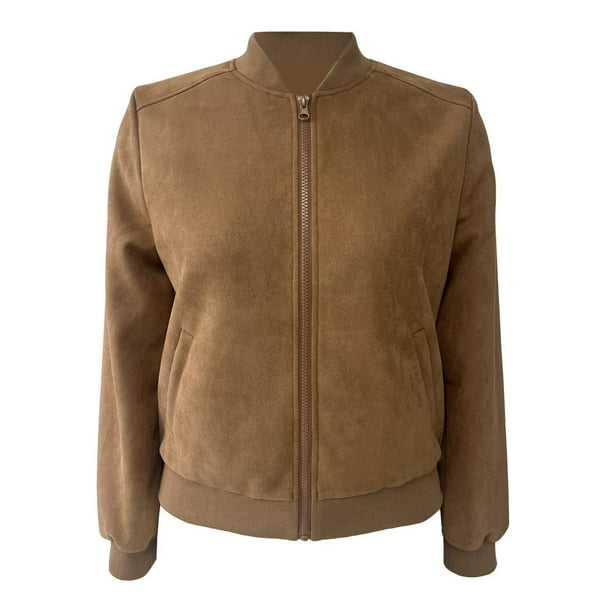 Chamarra Simply Basic Bomber para Mujer de Cuello Alto