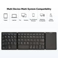 thumbnail image 4 of Foldable Bt Keyboard, 3 Folds  Cordless Portable Keyboard With Touchpad, Travel Keyboard For Tablet PC Smartphone, Cordless Foldable Portable Keyboard, 4 of 8