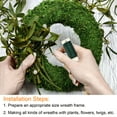 thumbnail image 4 of 18" Metal Wire Wreath Frame 2 Pack with 1 Roll Flexible Paddle Wire, Green, 4 of 5