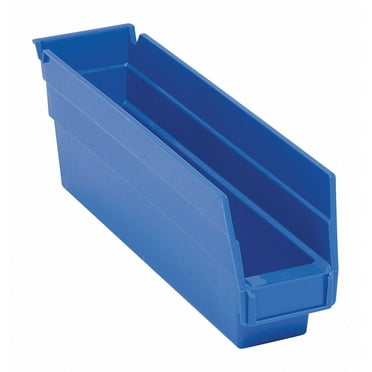 Quantum Storage Systems Shelf Bin,Blue,Polypropylene,4 in QSB100BL QSB100BL ZO-G3855564